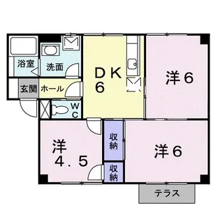 フォンテーヌシャトレII【1階】の間取り