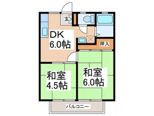 第2下渕ハイツ【2階】の間取り