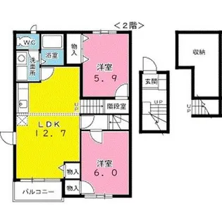 パークヴィラI【2階】の間取り