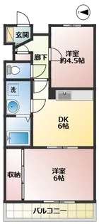 ブランドール壱番館【2階】の間取り