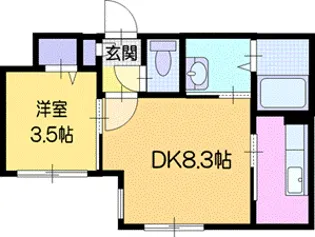 KENT Collection野幌駅前【1階】の間取り