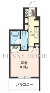 エスティメゾン三軒茶屋II【4階】の間取り