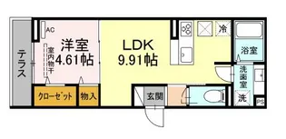 エクセリア若宮【1階】の間取り