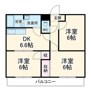 プロスペール【3階】の間取り