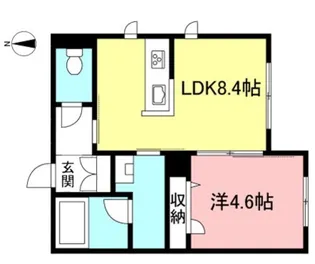 アトリエール赤堤【1階】の間取り