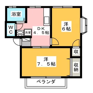 ヒルズ望郷D棟【2階】の間取り
