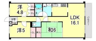 リアライズ垂水【5階】の間取り