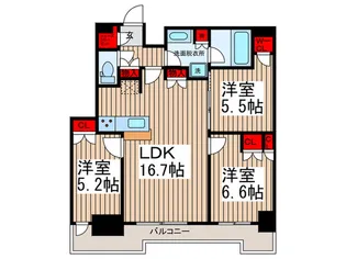 シティタワー蕨【26階】の間取り
