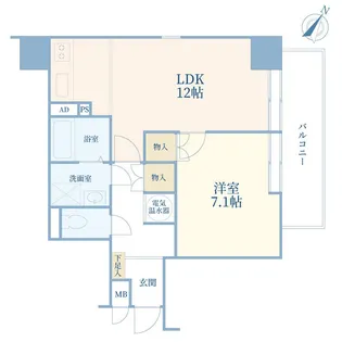 イトーピア渋谷桜ヶ丘【7階】の間取り
