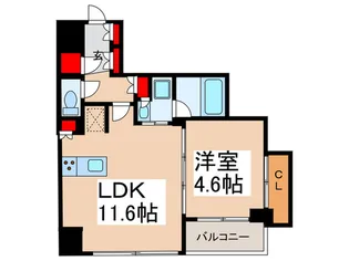 THEパームス日本橋小伝馬町ヴィサ-ジュ【9階】の間取り