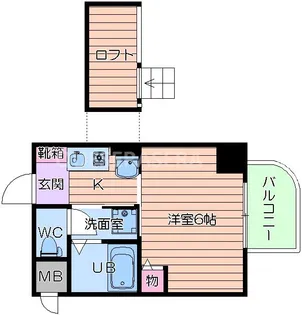 エステムコート大阪城前OBPリバーフロント【6階】の間取り