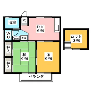 ウッディーハイツS【2階】の間取り