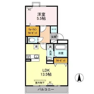 アルブル・カメリアII【1階】の間取り