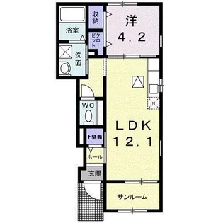 アルカンシエル【1階】の間取り