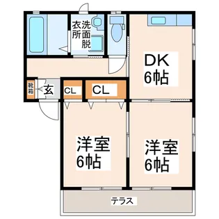 メゾンドカイロウC、D【1階】の間取り