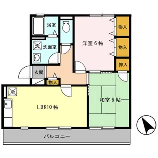 燦コーポ【2階】の間取り