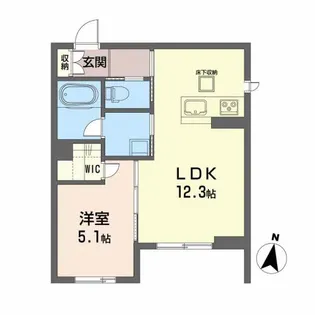 シャーメゾンアムール【1階】の間取り