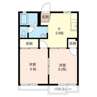 サンハイツ茅ヶ崎A【1階】の間取り