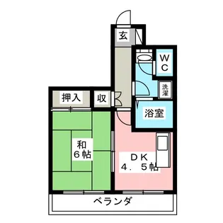 ジュネス木場【4階】の間取り