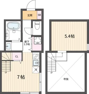 I-AREA中野【2階】の間取り
