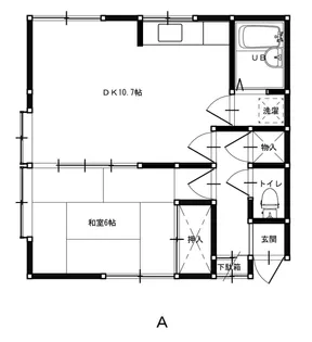 ヤマサアパート【2階】の間取り