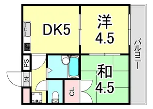 キャッスルコートll【5階】の間取り