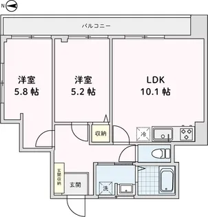 ブライトレジデンス仙川【2階】の間取り