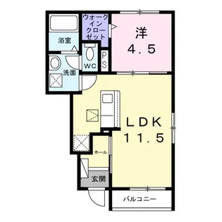 ヒカルサ江南宮後【1階】の間取り