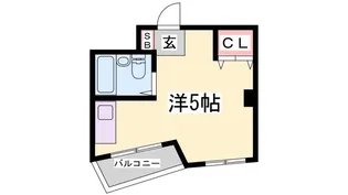 シャトー第9神戸【2階】の間取り