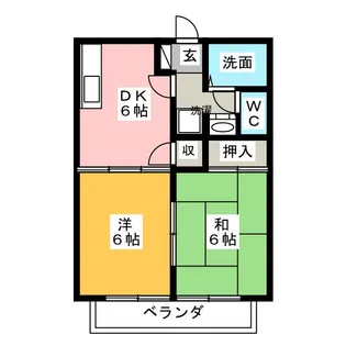 メゾンクラッセII【1階】の間取り
