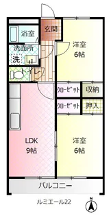 ルミエール22【1階】の間取り