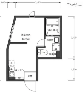 BASE三ツ沢下町【1階】の間取り