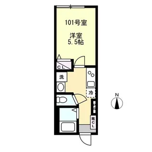 ベイルーム湘南台【1階】の間取り