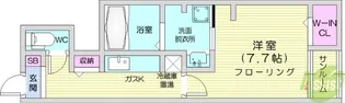 サニーセトル拾壱号館【1階】の間取り
