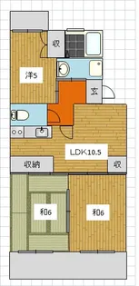 青木ハイツ【2階】の間取り
