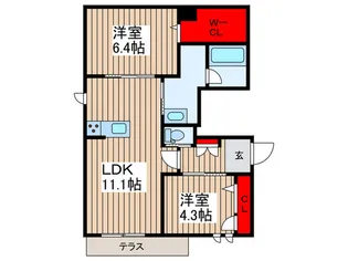 時間の翼【1階】の間取り