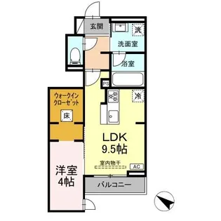 コンシェール草薙【1階】の間取り