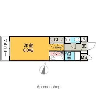 エステートモア天神STUDIO【10階】の間取り