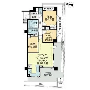 ライオンズ中野南台グリーンゲート【1階】の間取り