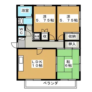 ハイツマルベリー【2階】の間取り
