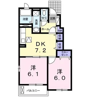 エスポワール オーブ【1階】の間取り