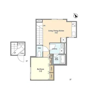 TAKANAWA CUBE East【2階】の間取り