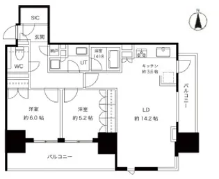 プレミスト麹町【13階】の間取り