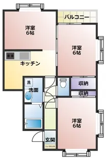 リバティシティVI【2階】の間取り
