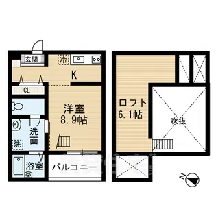 アソシエ2【1階】の間取り