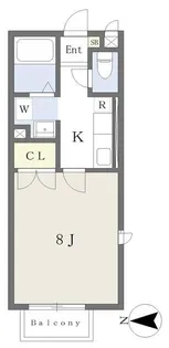 アーバン・ド・ジュネス錦町【1階】の間取り