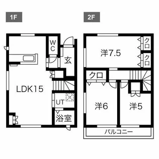 平松本町メゾネットIII【2階】の間取り