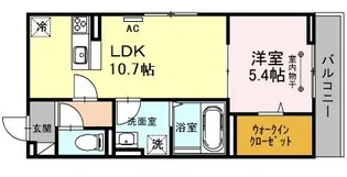 ベルプラージュ魚住【3階】の間取り