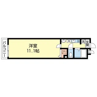 プラージュカンサイ【1階】の間取り