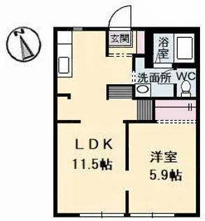 パティオ 1棟【1階】の間取り